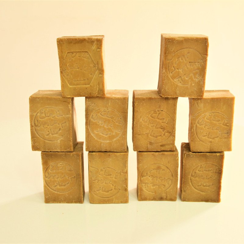 10 pieces of (100% Olive Oil Traditional Aleppo Soap) 190g/bar